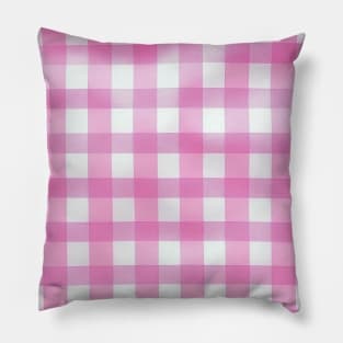 Pink Riviera Gingham Bliss: Summery Fresh Striped Delight Pillow