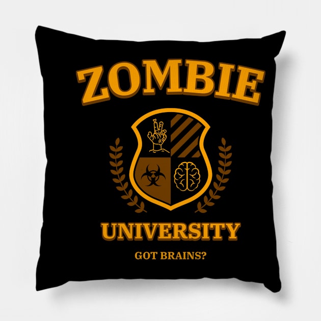 ZOMBIE UNIVERSITY 1 Pillow by GreatSeries