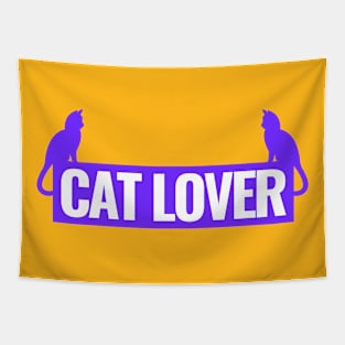 CAT LOVER PURPLE LOGO Tapestry