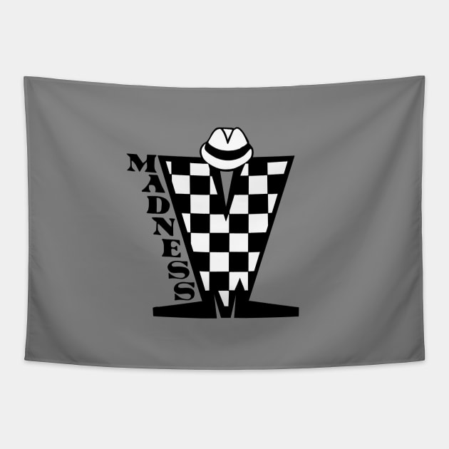 Madness HD Checkerboard Black & White Tapestry by Skate Merch