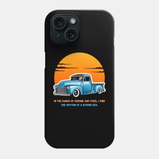 In the dance of chrome and steel, I find the rhythm of a bygone era. Phone Case