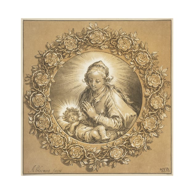 Virgin Mary Christmas Nativity Baby Jesus Vintage by opptop