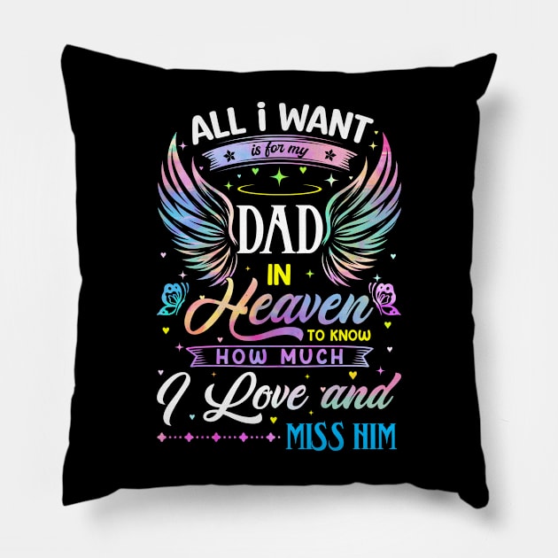 I Love and Miss Him Memorial Dad Pillow by Zaaa Amut Amut Indonesia Zaaaa