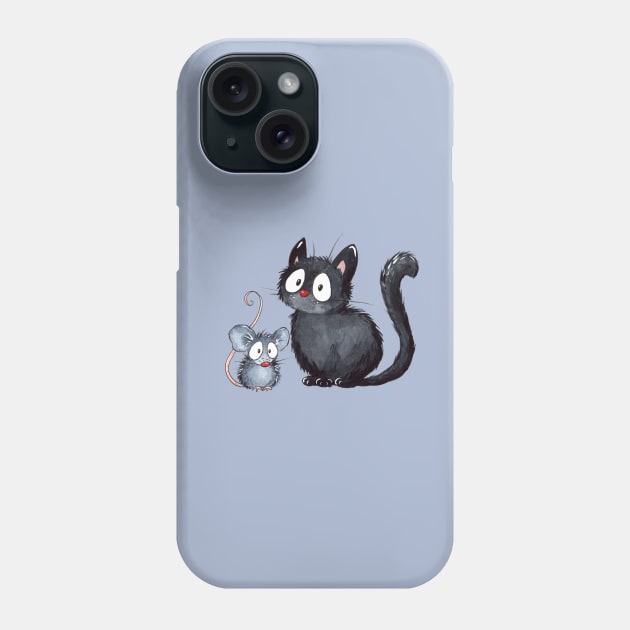 Cat and Mouse Phone Case by Alyona Shilina