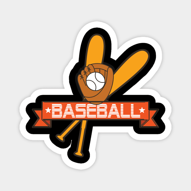 Baseball Brennball Softball Kickball Ballsport USA Magnet by KK-Royal