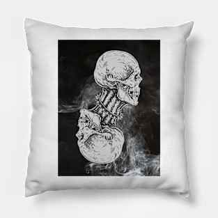 Upside Down Skull Pillow