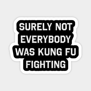 Surely Not Everybody Was Kung Fu Fighting Magnet