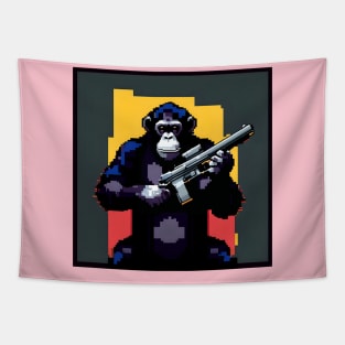 Chimps Packing Heat Tapestry