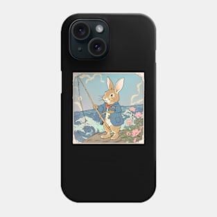 Funny Fishing Vintage Rabbit Fishermen Brown Bunny Relaxing Phone Case