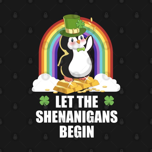 Penguin Shenanigans Funny St Patricks Day by TheBeardComic