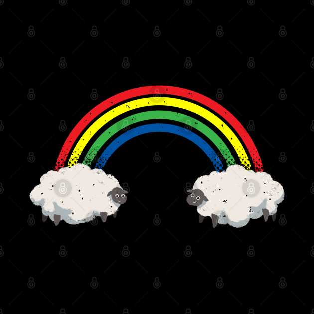 Rainbow sheep by popcornpunk