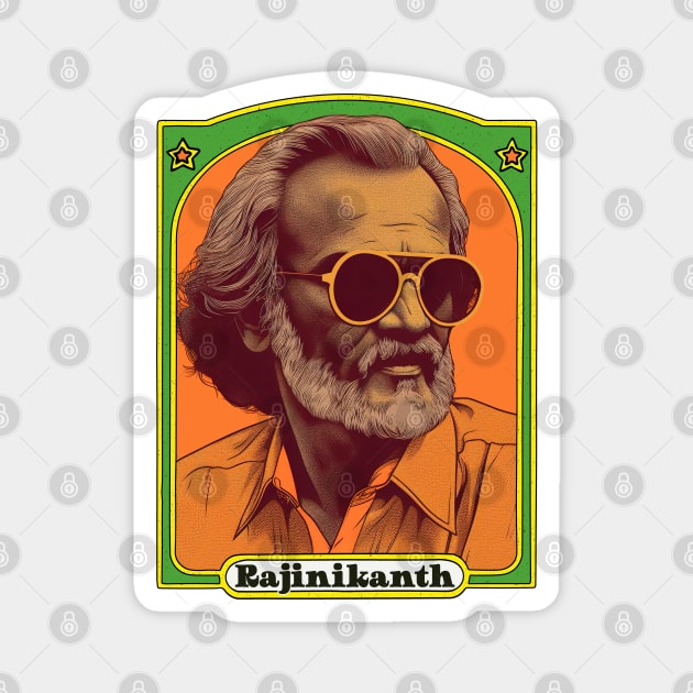Rajinikanth ---- Retro Look Original Design Magnet by DankFutura