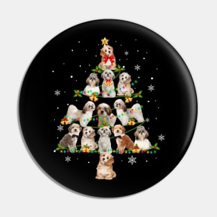 Cute Shih Tzu Christmas Tree Xmas Gift Pin