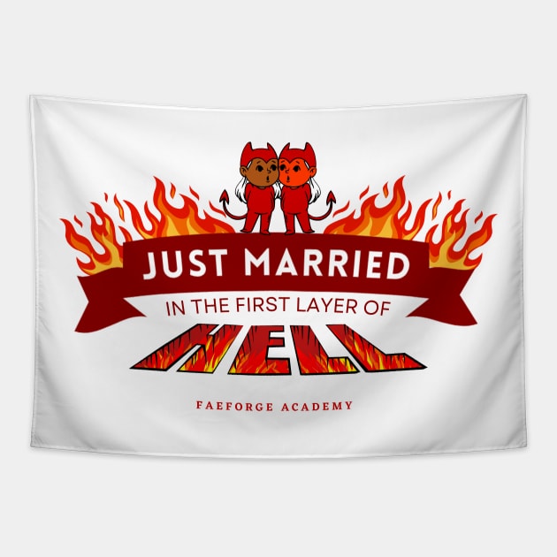 Just Married - Avernus! Tapestry by Faeforge Academy