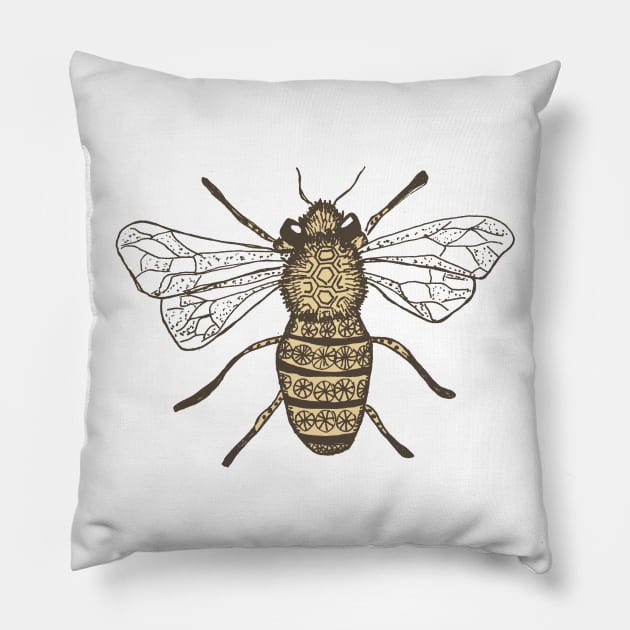 Bee Pillow by LauraKatMax