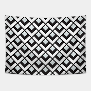 Black and White Vintage Diamonds Tapestry