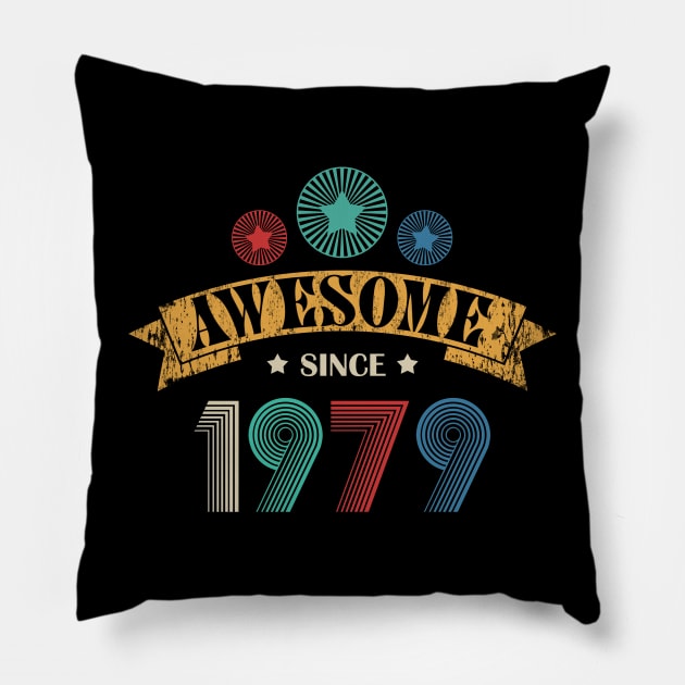 awesome greate since 1979 Pillow by ZlaGo