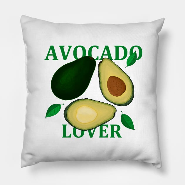 Avocado Lover Pillow by Hot-Mess-Zone