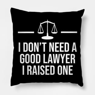 Lawyer Parent Dad Mom Law School Graduation Pillow