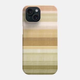 Earth tones, linen texture stripes Phone Case