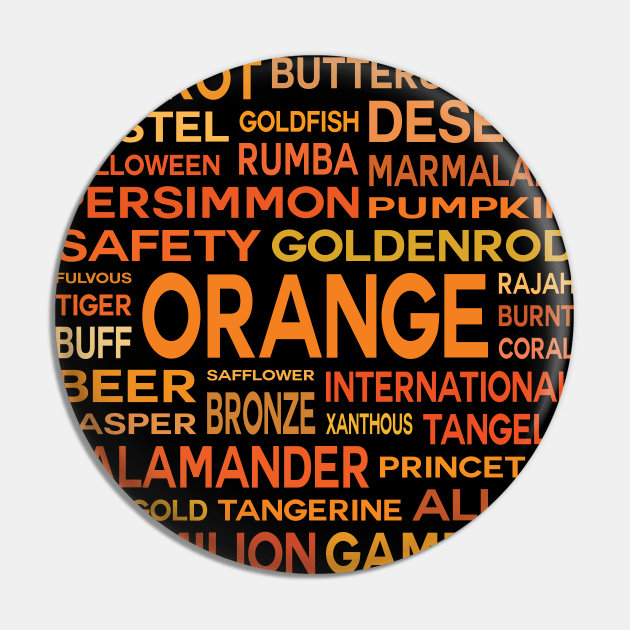 Word Cloud - Shades of Orange (Black Background) Pin by inotyler