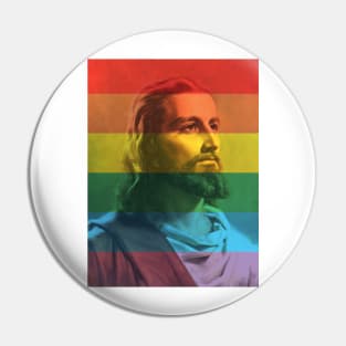 Gay Pride Jesus Pin