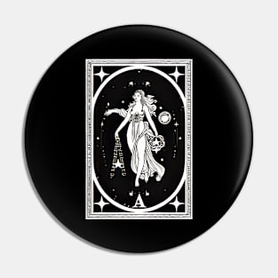 Themis Tarot Card Astrology Occult Mystical Pin