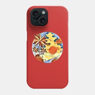 Palm Desert Sunset (round sphere) Phone Case