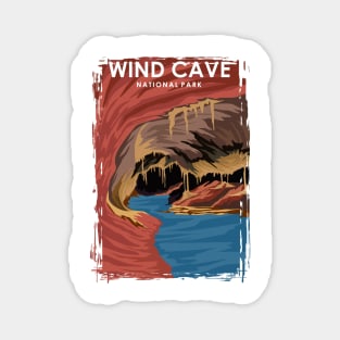 Wind Cave National Park Travel Poster Magnet