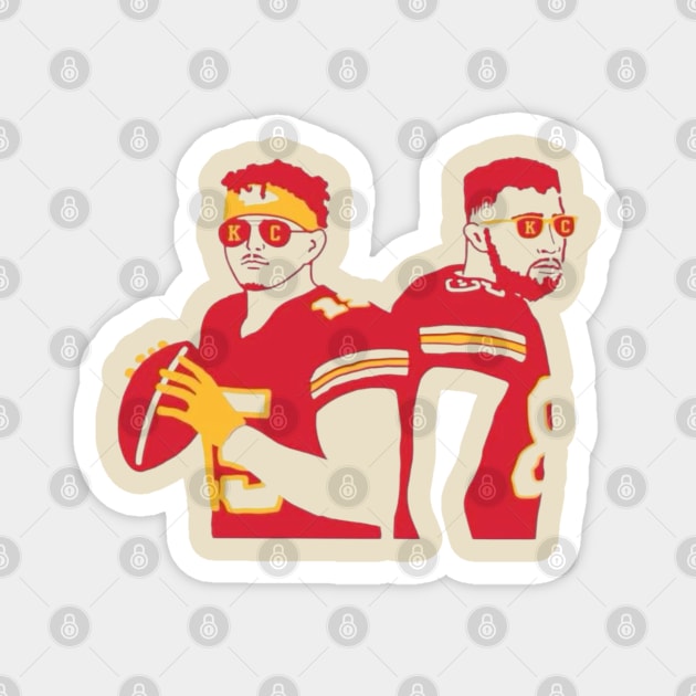 Mahomes Kelce Glasses Magnet by suriaa