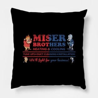 Miser Brothers // Heating and Cooling Christmas Fan Design Pillow