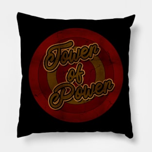 Circle Retro Tower Of Power Pillow