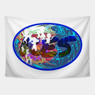 Ocean blue world Tapestry