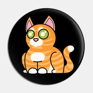 Plump Cat Orange Tabby Pin