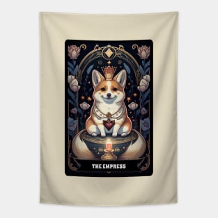 The Empress Tarot Corgi Tapestry