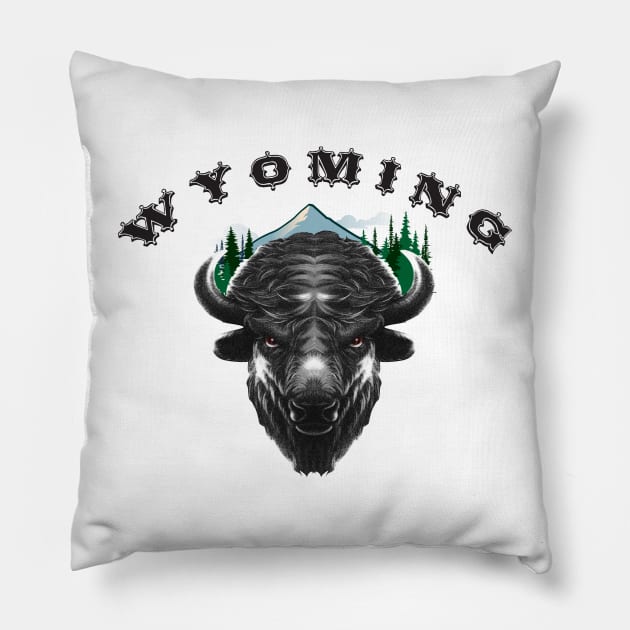 Wyoming State Pillow by emma17