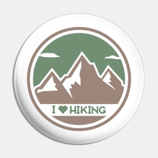 I Love Hiking Pin