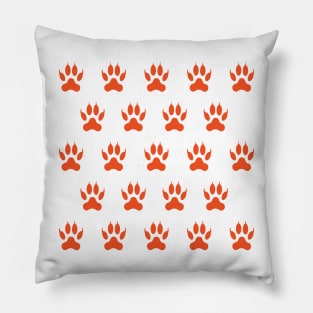 Orange Paw Pillow