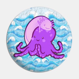 funny octopus swims in water Pin