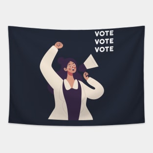 Vote Girl Tapestry