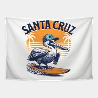 Santa Cruz Surfing Pelican Tapestry