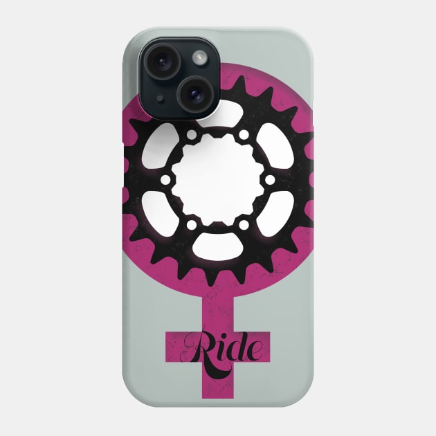 Chain Ring Girl Power RIDE! Phone Case by NeddyBetty