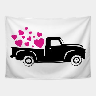 Heart truck - valentine truck Tapestry