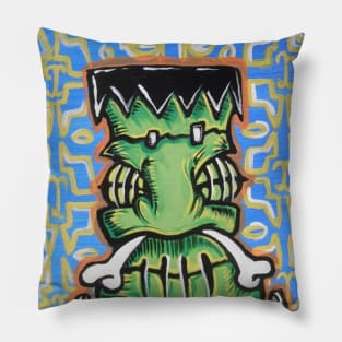 Frankenstein shrunken head Pillow