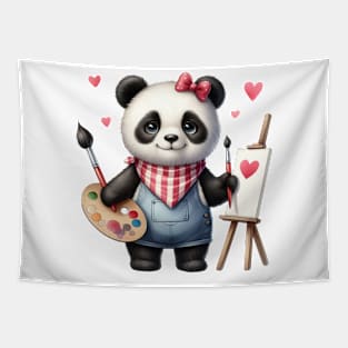 Valentine Love Panda Bear Tapestry