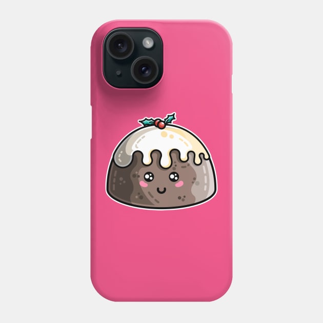 Kawaii Cute Christmas Pudding Phone Case by freeves
