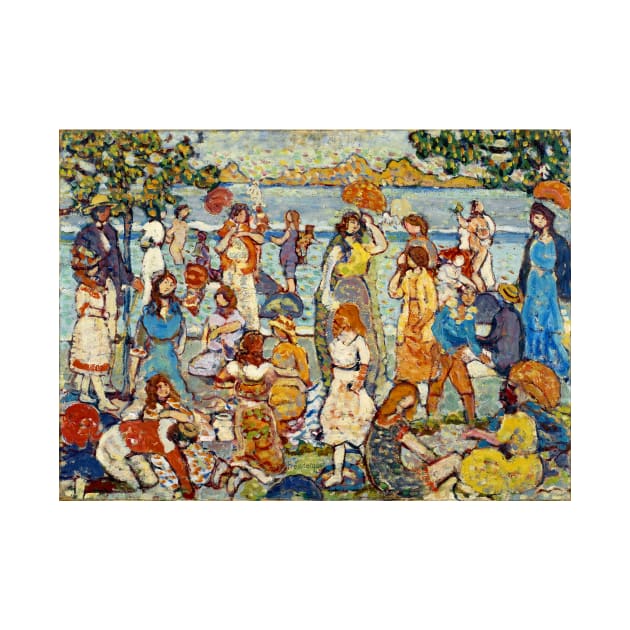 A Gathering At The Beach 1915, Maurice Brazil Prendergast by rocketshipretro