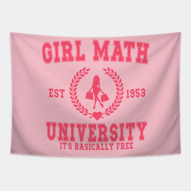 Girl Math University Valentine Shirt or Sweatshirt Gift For Girlfriend, Valentines Tapestry by Y2KERA