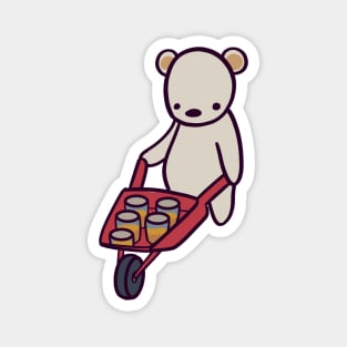 Polar Bear Honey Wheelbarrow Delivery Magnet