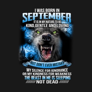 I Was Born In September T-Shirt